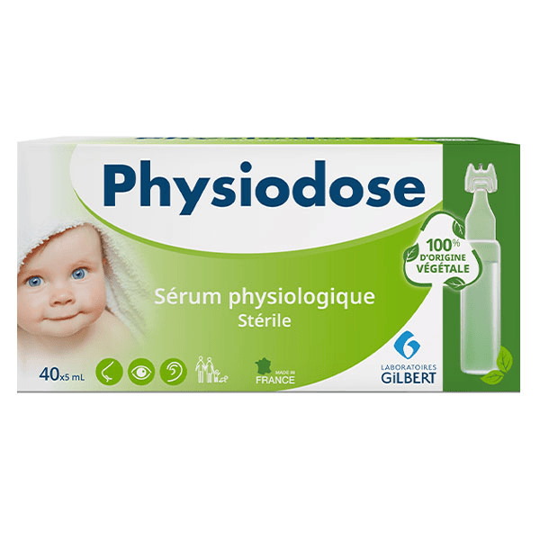 Physiodose Sérum Physiologique Stérile Plastique Végétal 40 x 5ml