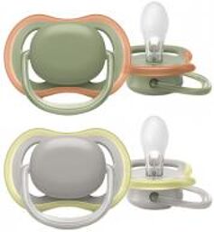 Sucettes Ultra Air 6-18 M Neutre - Boîte 2 sucettes + 1 boîte de stérilisation