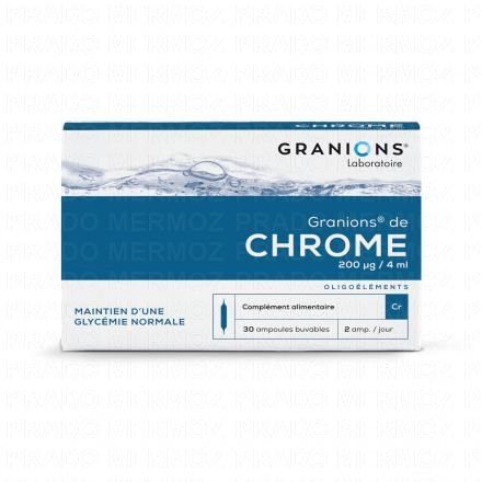 de Chrome boîte de 30 ampoules