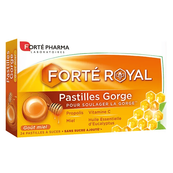 Forté Royal Pastilles Gorge Vitamine C Propolis Miel 24 unités