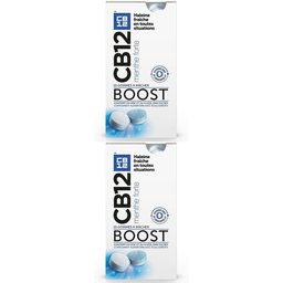 Cb12 - Boost - Gommes à macher - Haleine Fraîche en toutes situations - Contient du zinc et du fluor - Compléments alimentaires avec édulcorants - Menthe Forte - 10 gommes à macher