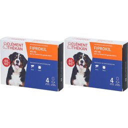 Clement Thekan Anti-Puces Anti-Tiques Chien 40-60kg 4 Pipettes
