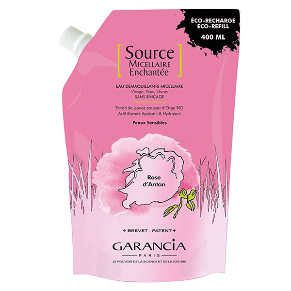 Source Micellaire Enchantée Eau Démaquillante Micellaire 4 en 1 Rose d'Antan Recharge 400ml