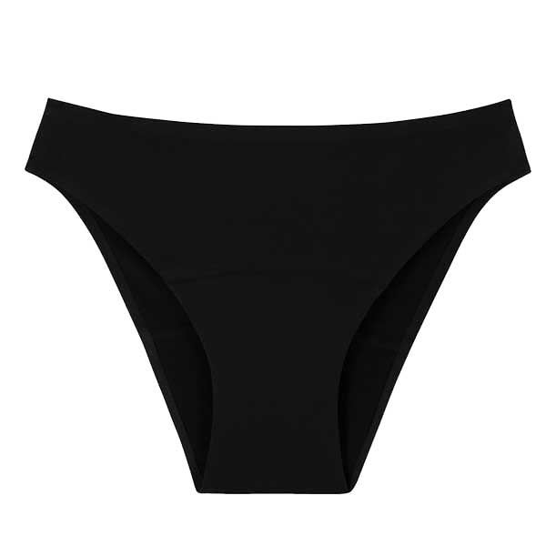 Culotte Menstruelle Microfibres Flux Abondant Noir T10-12