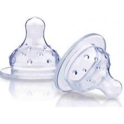 mamelon large bouche silicone moyen débit 2pcs