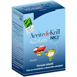 100% NaturalAceite De Krill Nko Original Niños 60 Perlas *