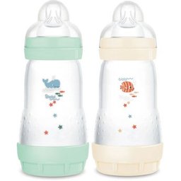Easy Start Classique Biberon 2 Mois et + Débit 2 Menthe Coton 2x260ml
