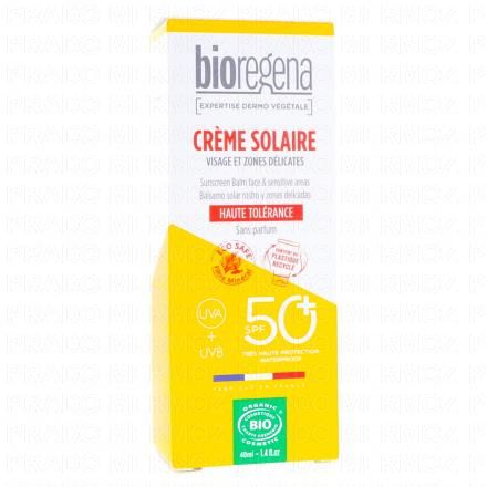 Solaire - crème visage et zones délicates SPF50+ tube 40ml