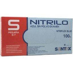 Guantes Nitrilo Azul Sin Polvo Talla S 100uds