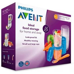 Avent Récipients à lait maternel 10x180ml + 10x240ml + 10x240ml + 10x240ml + 20 couvercles + cuillère 1 livret de recettes