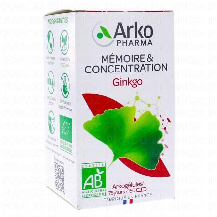 Arkogelules - Ginkgo Bio boîte 150 gélules