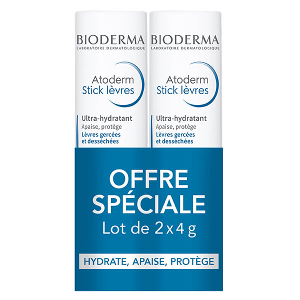 Atoderm Stick à Lèvres Ultra Hydratant Lot de 2 x 4g