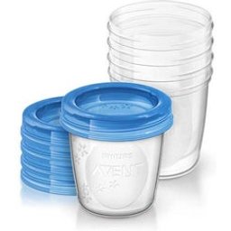 Avent Pots de Conservation pour Lait Maternel 5 x 180 ml