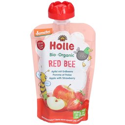 Red Bee Gourde Pomme et Fraise bio