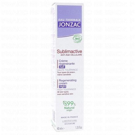 Sublimactive - Crème régénérante Nuit Anti-âge bio 40ml