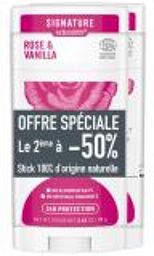 Signature Déodorant Stick Naturel Rose et Vanille Lot de 2 x 75 g - Lot 2 x 75 g