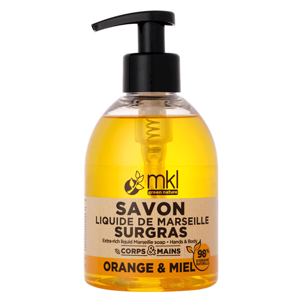 Savon Liquide de Marseille Surgras Orange & Miel 300ml