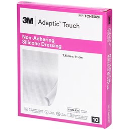 Adaptic Touch - Pansement interface siliconé, non adhérent à la plaie, stérile. 7,6 cm x