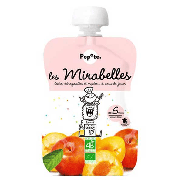 Les Fruits Gourde Mirabelle +6mois Bio 120g