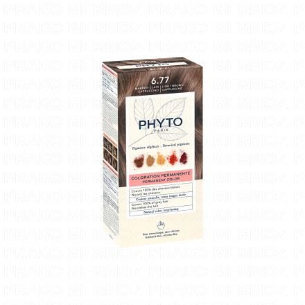 Color n°6.77 Marron Clair coloration permanente enrichie en pigments végétaux