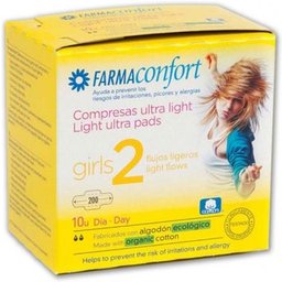 Serviettes hygiéniques pour filles en coton ultra léger 2 jours 10uds