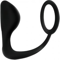 Anal Plug Noir Anneau de Pénis 1pc