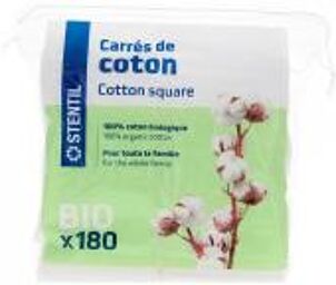 Carrés de Coton Bio 180 Unités - Paquet 180 carrés