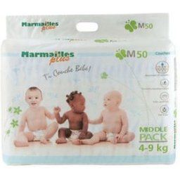 Plus Couches Bébé Taille M (4-9kg) 50 couches