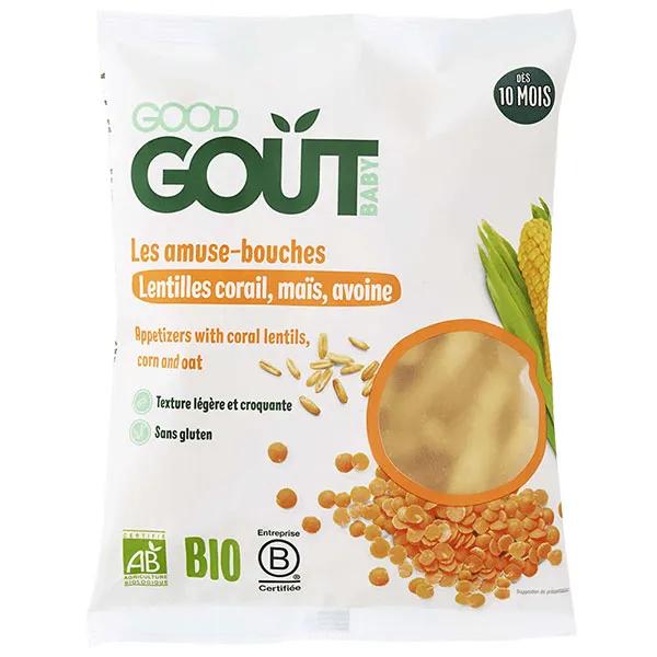 Good Gout Les Amuse-bouches Biscuits Lentilles corail Maïs Avoine 35g