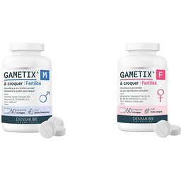 Gamétix M & Gamétix F à croquer - Fertilité  - 60 comprimés à croquer - Lot de 2 - Cure de