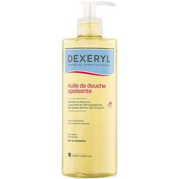 Essentiel huile de douche apaisante 500ml, peaux très sèches ou à tendance atopique, sans savon, sans parfum. Dès la naissance.
