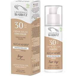 Les Laboratoires de Biarritz Crème solaire visage teintée claire SPF30 certifiée bio