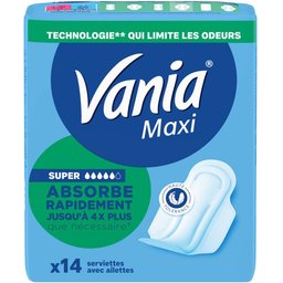 Vania® Maxi Confort Serviettes Hygiéniques Super Plus