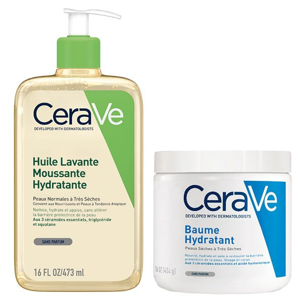 Routine Corps Peaux Sèches Huile Lavante 473ml & Baume Hydratant 454g