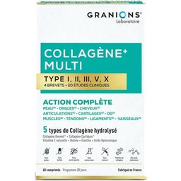 Multi Collagène Type I-II-III-V-X 60 Comprimés