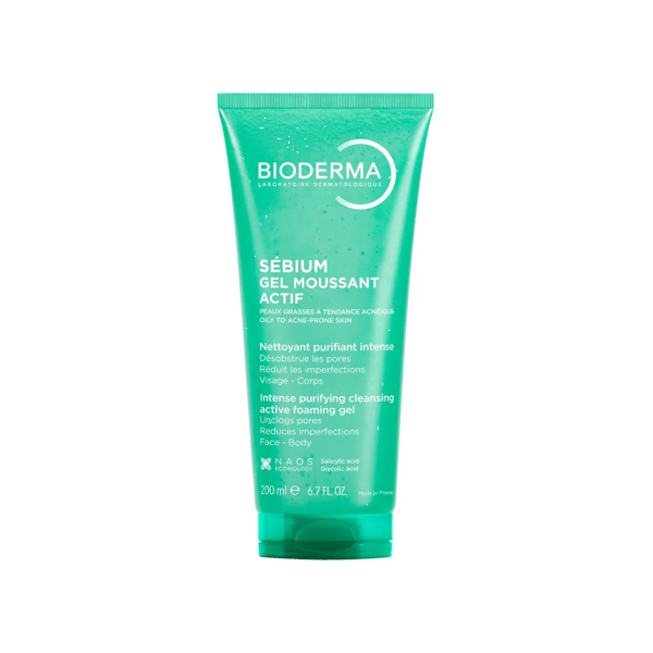 Sébium Gel Moussant Actif Nettoyant Purifiant Peaux Grasses 200ml