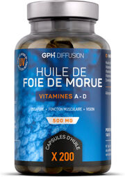 Huile de Foie de Morue - 500 mg - capsules
