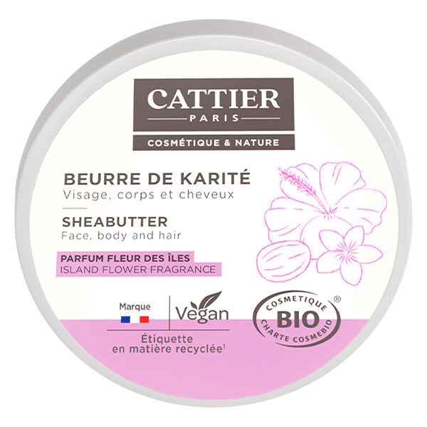 Beurre de Karité Parfum Fleur des Îles Bio 100g