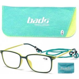 Lunettes de lecture métal vert jaune 1.00 1pièce