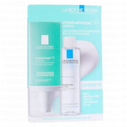 LA ROCHE POSAY Coffret Hydraphase HA Légère 50 mL + Eau Micellaire Peaux Sensible 50 mL
