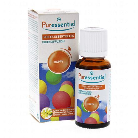 Huiles essentielles pour diffusion parfum happy flacon 30ml