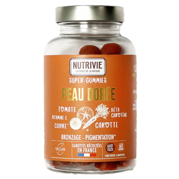 Super-Gummies Peau Dorée Bronzage Pigmentation 60 gommes