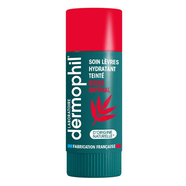 Dermophil Stick Lèvres Hydratant Teinté Rouge Impérial 4g