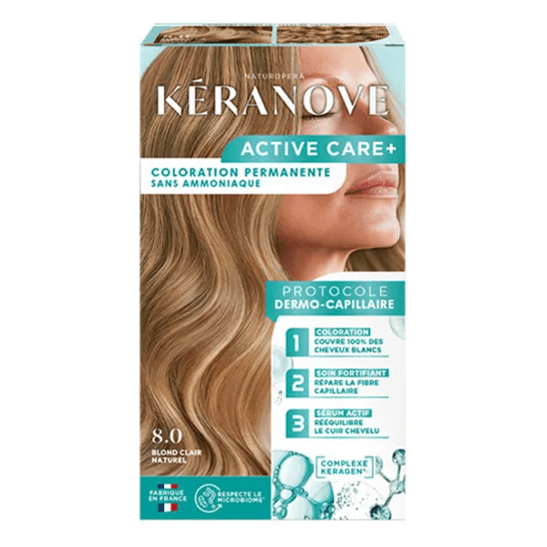 Active Care+ Coloration crème permanente 8.0 Blond clair naturel