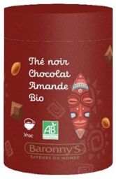Infusettes Thé noir, Chocolat, Amande BIO - Barrony''s