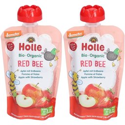 Red Bee Gourde Pomme et Fraise bio
