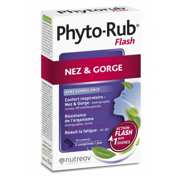 Physcience Phyto Rub Flash Coup de Froid Nez / Gorge 10 comprimés