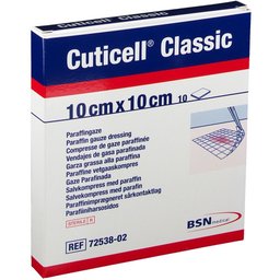 Cuticell® Classic Compresse de gaze parafinée 10 X 10 cm