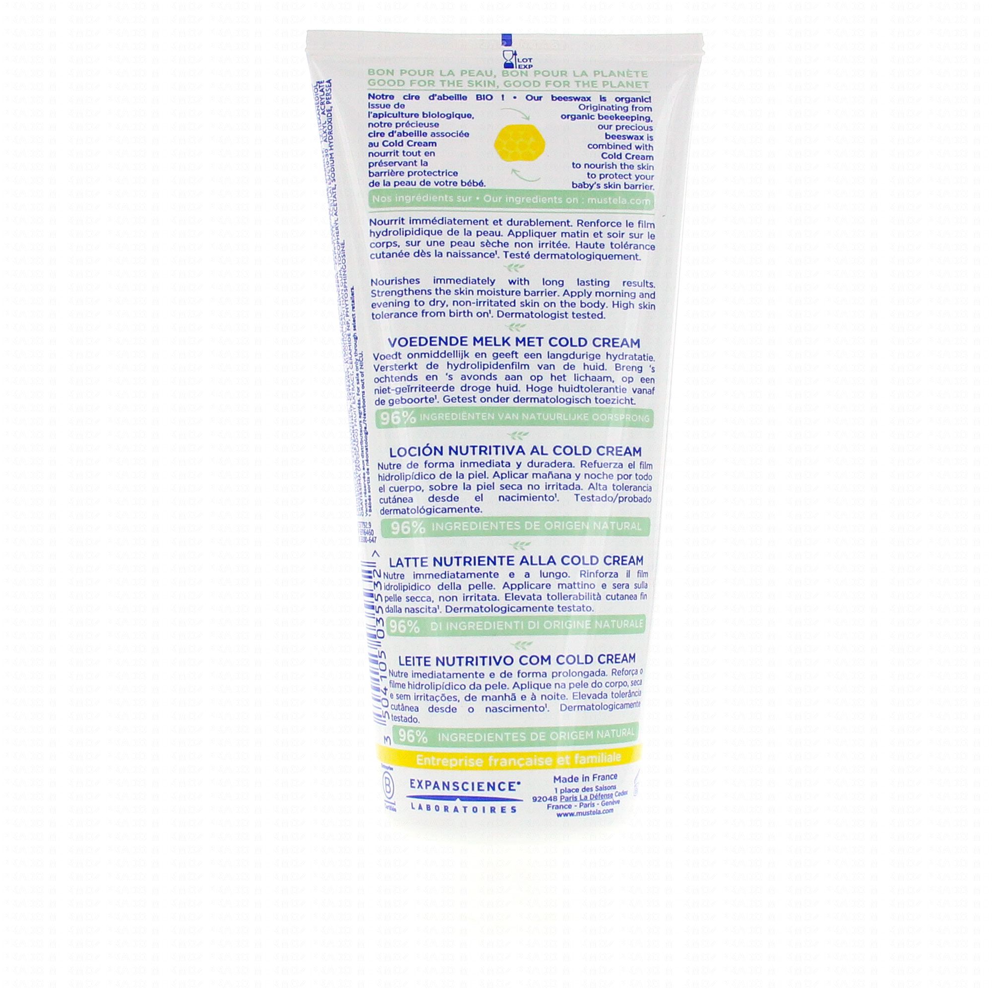 ''Peau sèche'' Lait Corps nourrissant au Cold Cream nutri-protecteur tube 200ml