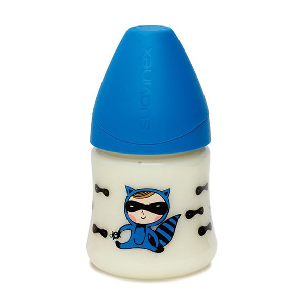 Biberon Silicone Physiologique Héros Bleu 150ml